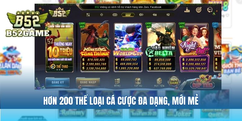 Hơn 200 thể loại game cực kỳ hấp dẫn