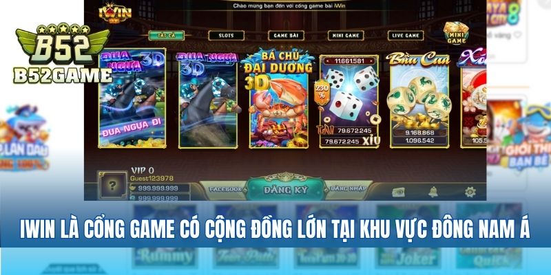 Iwin là cổng game có cộng đồng lớn tại khu vực Đông Nam Á