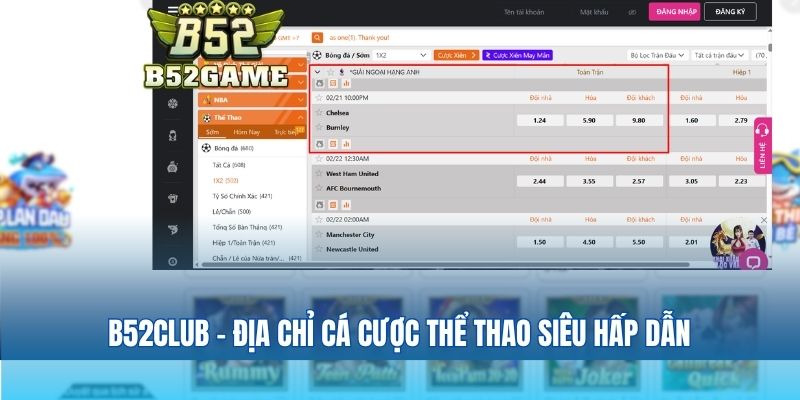 B52club – Địa chỉ cá cược thể thao siêu hấp dẫn